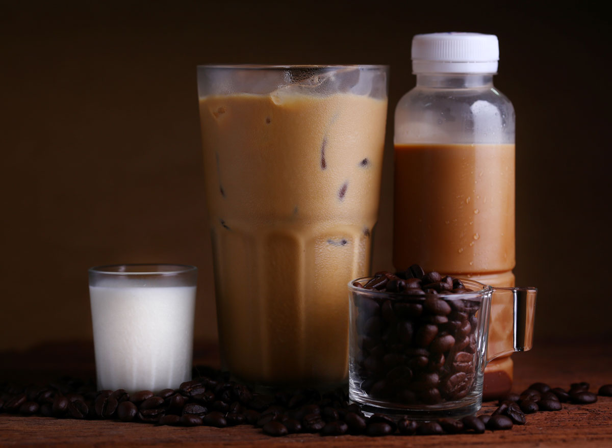Bottled iced coffee drink