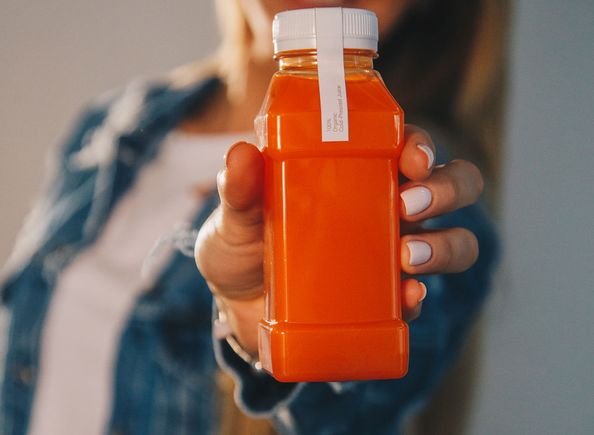 Bottled orange smoothie - PCOS diet