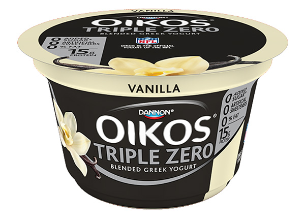 dannon oikos triple zero vanilla yogurt