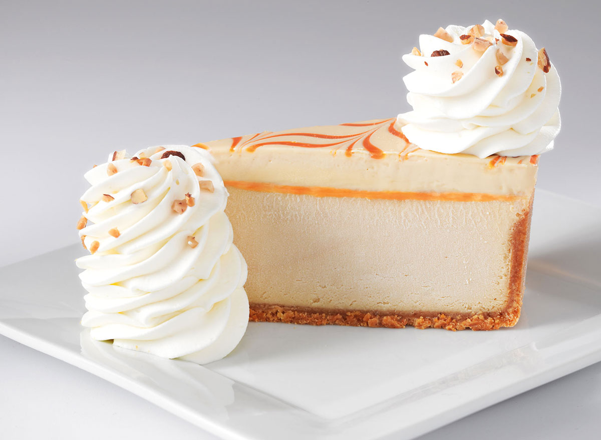 cheesecake factory dulce de leche caramel cheesecake slice