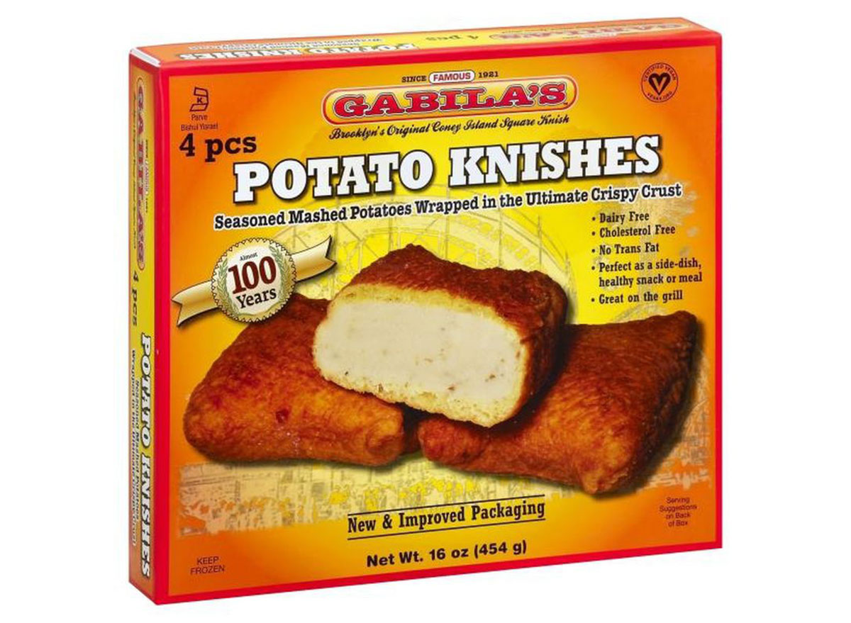 box of gabilas potato knishes