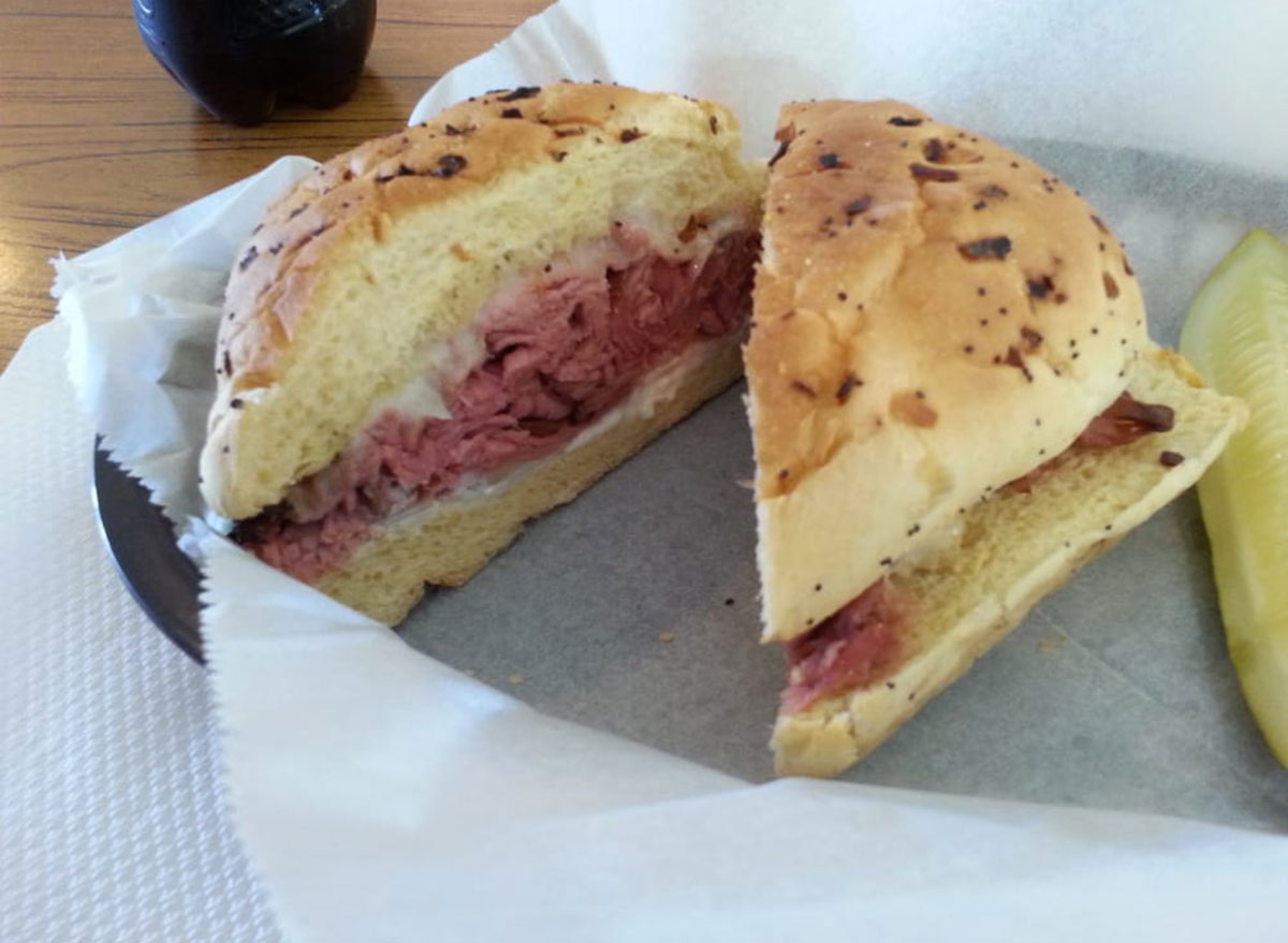 jons roast beef deli roast beef onion bread sandwich