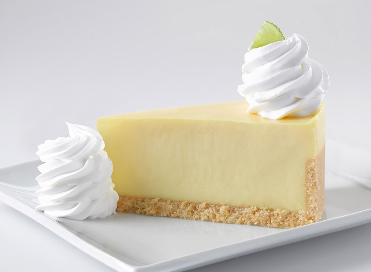 cheesecake factory key lime cheesecake slice