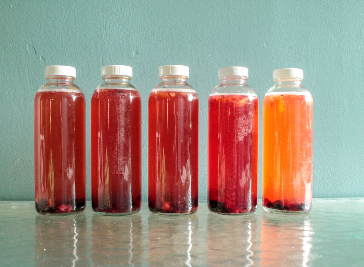 kombucha bottles