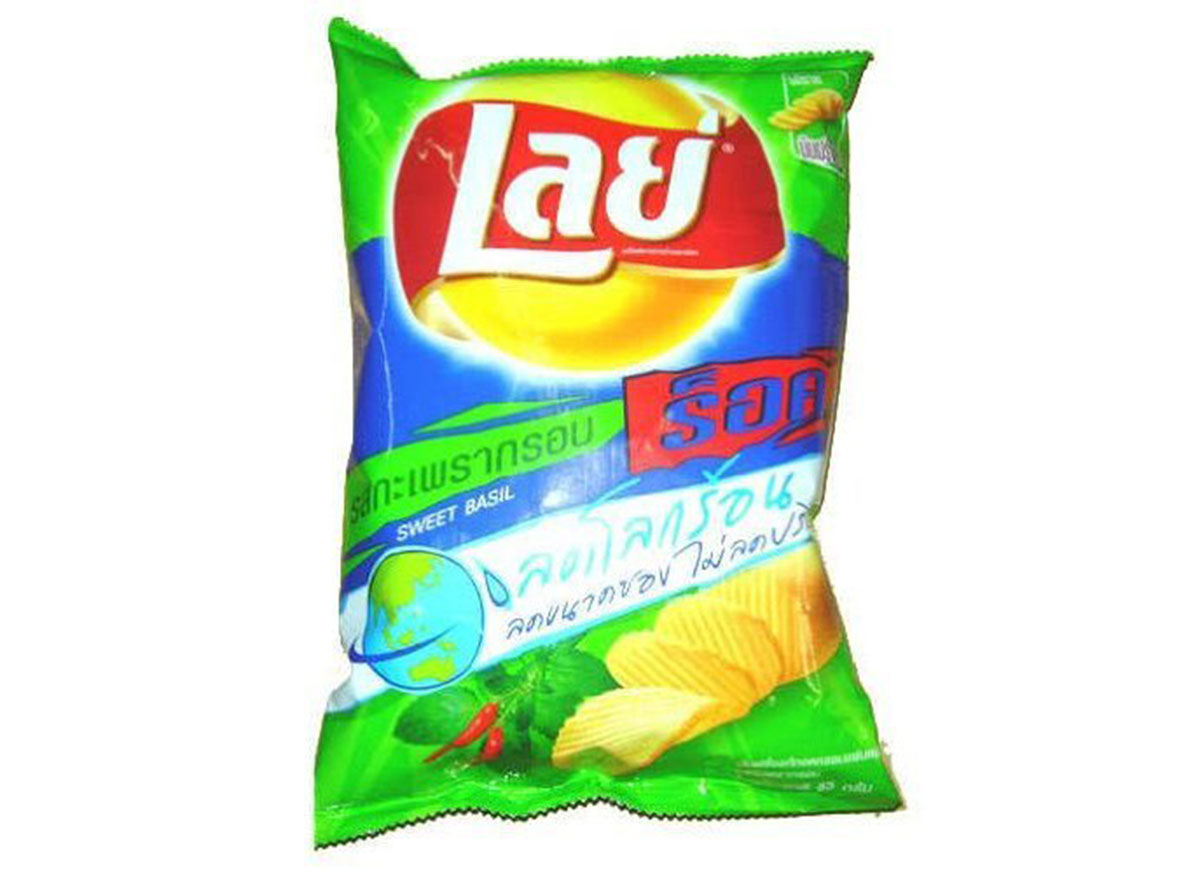 lays sweet basil potato chips bag