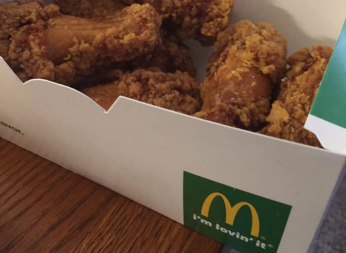 mcdonalds chicken wings in a box