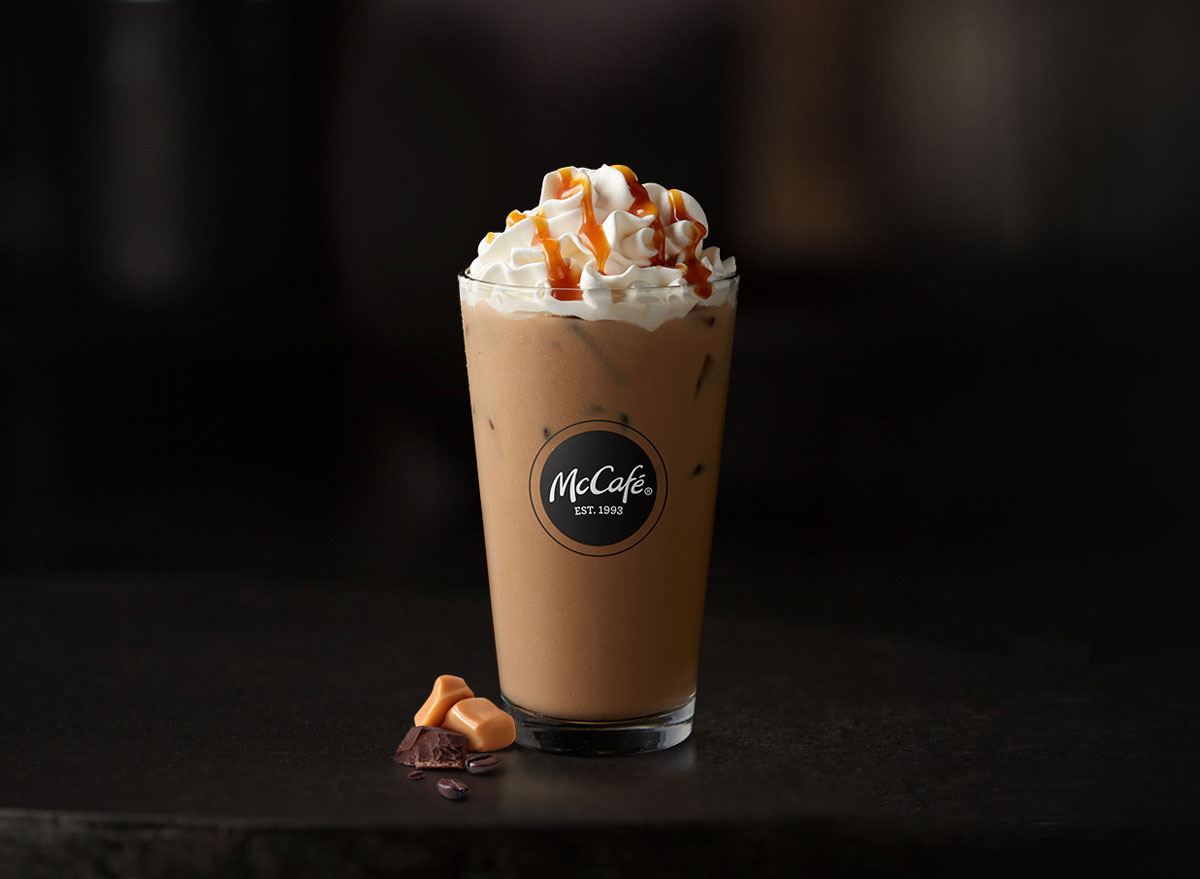 Mcdonalds mccafe iced caramel mocha