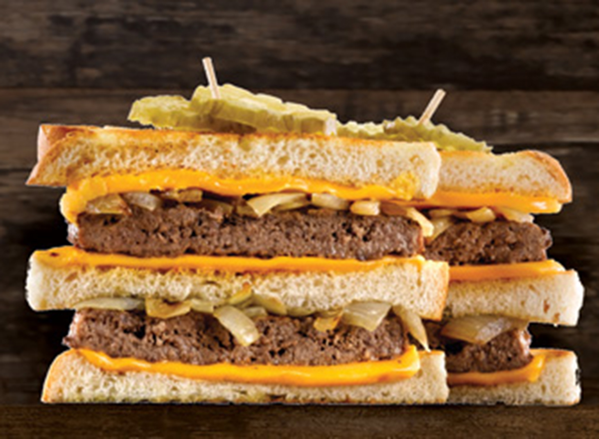 perkins patty melt pile on sandwich