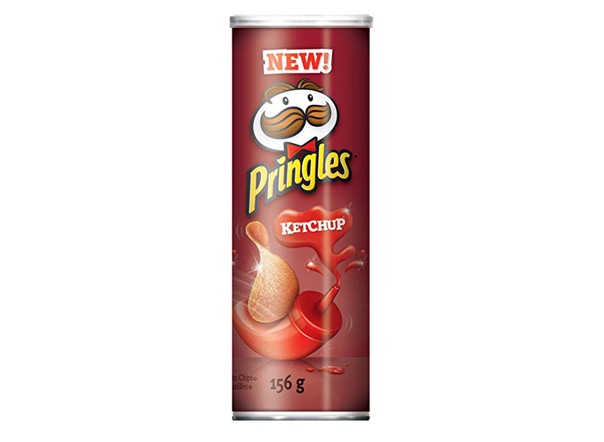pringles ketchup flavored chips can