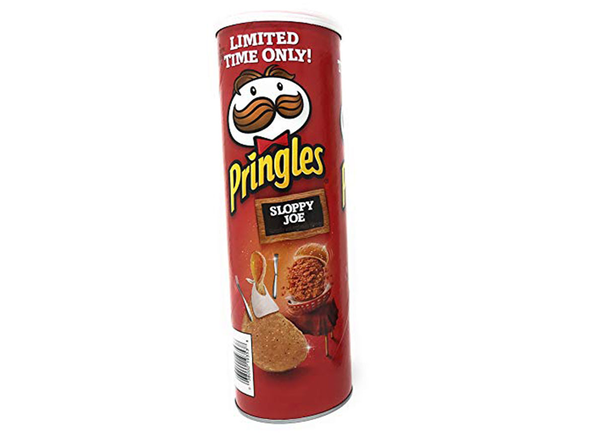 pringles sloppy joe flavored chips can