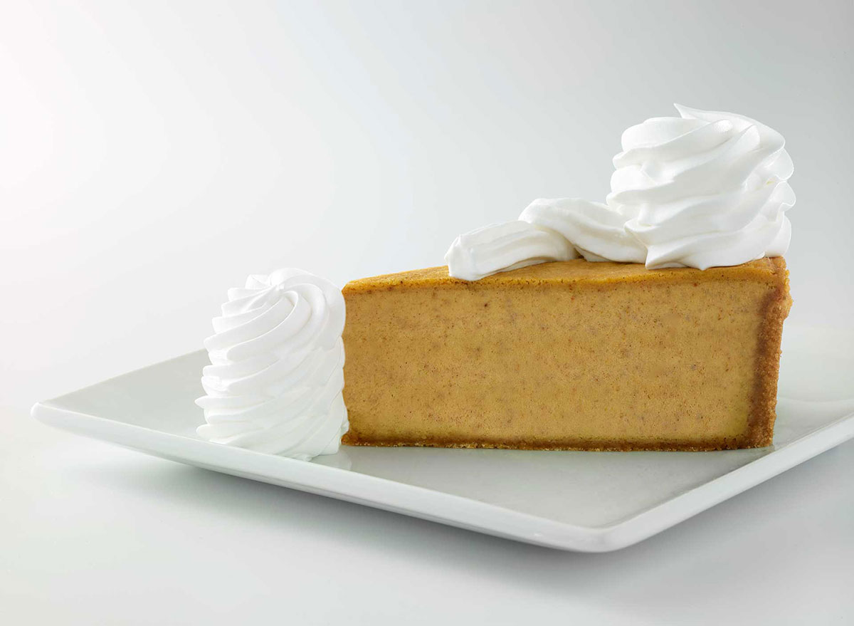 cheesecake factory pumpkin cheesecake slice