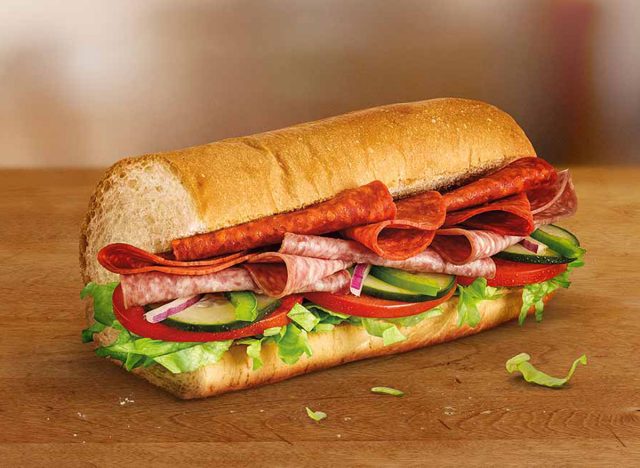 Subway spicy italian sub