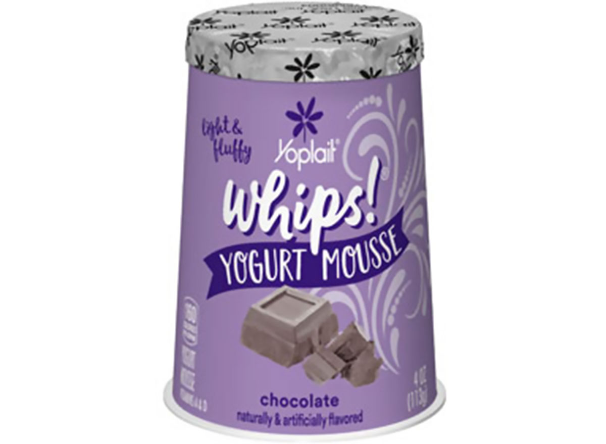 Yoplait whips chocolate mousse yogurt cup