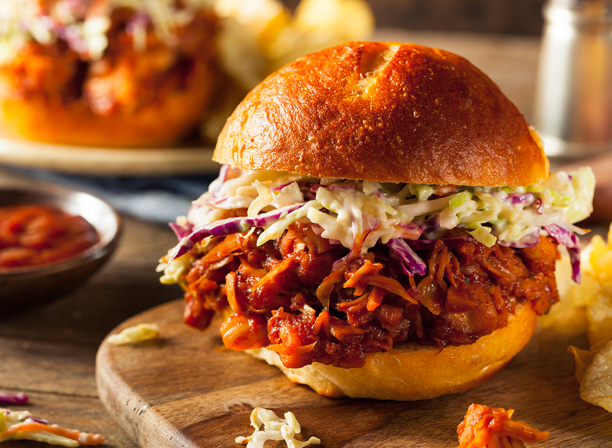 BBQ jackfruit sandwich