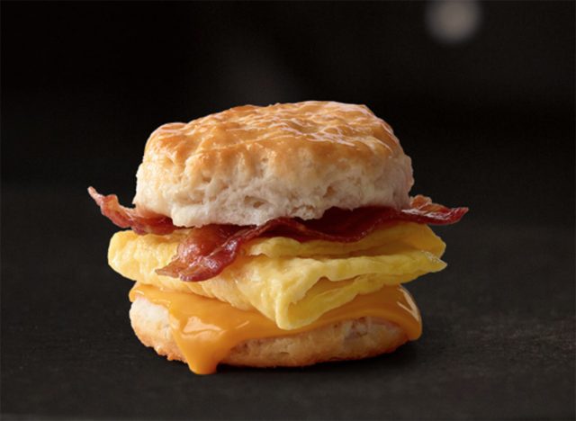 bacon egg cheese biscuit mcdonalds breakfast