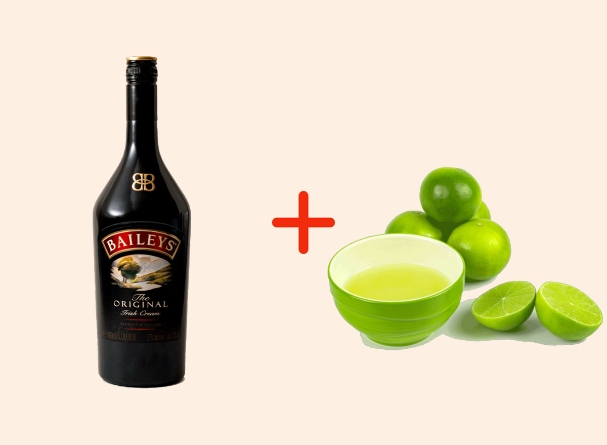 baileys irish cream with lime juice gross drink combo