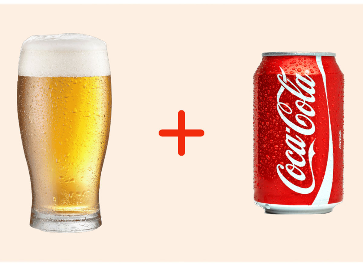 beer with coke gross drink combo