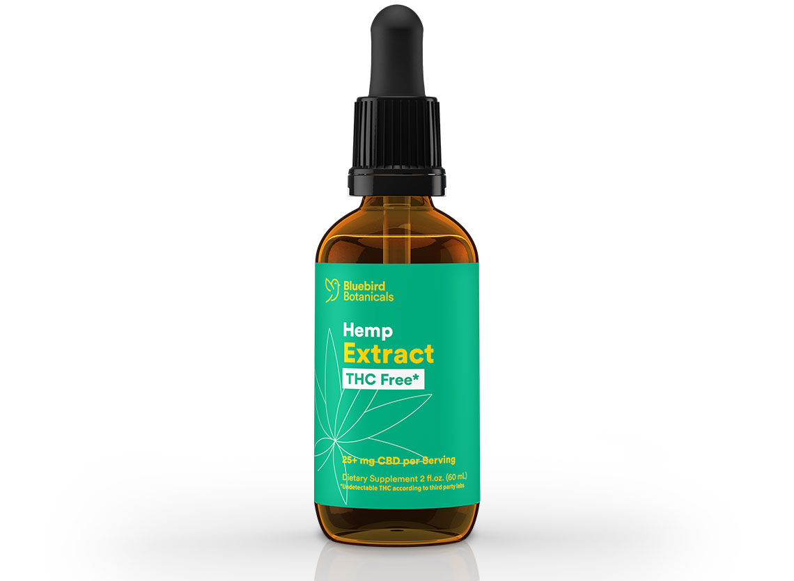 bluebird botanicals hemp extract thc free concentrated - cbd product