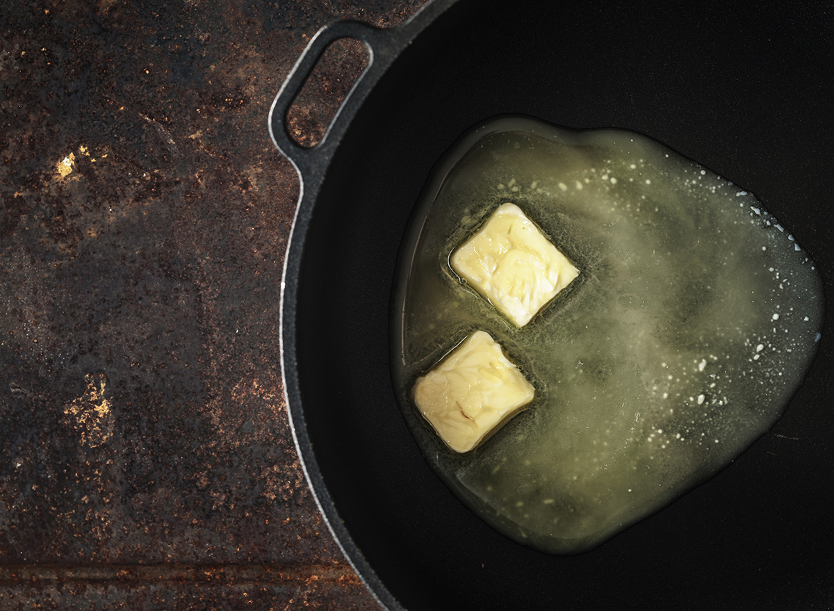 butter-melting-on-cast-iron-skillet