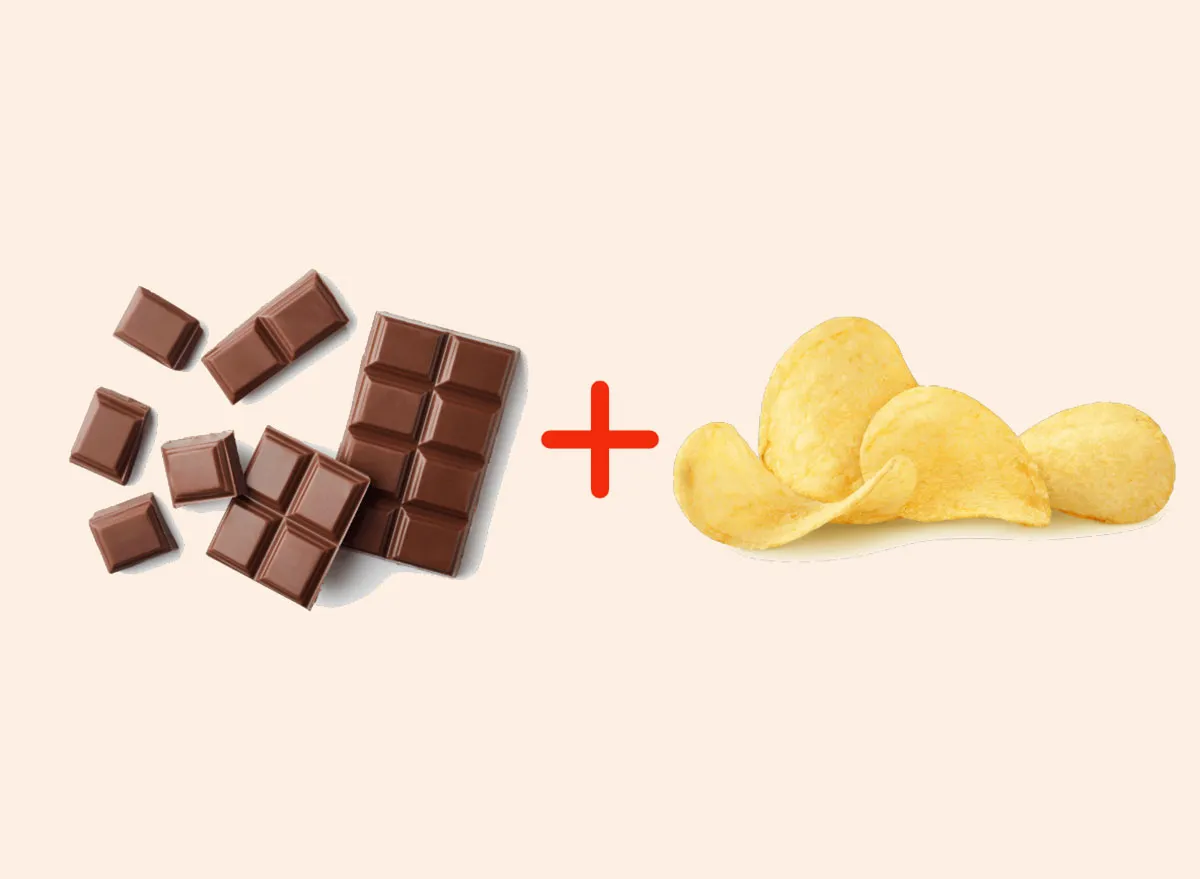 chocolate with potato chips amazing food pairings
