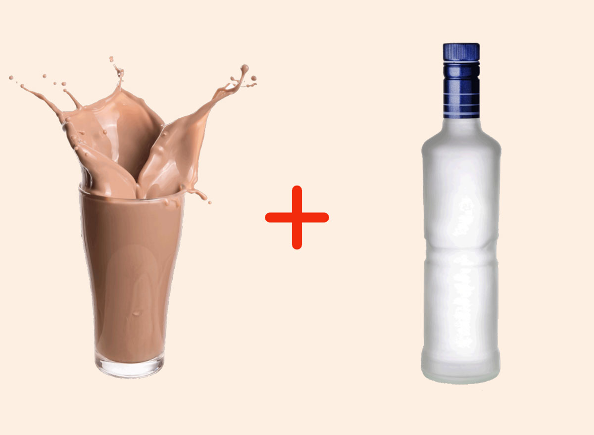 chocolate milk with vodka gross drink combo