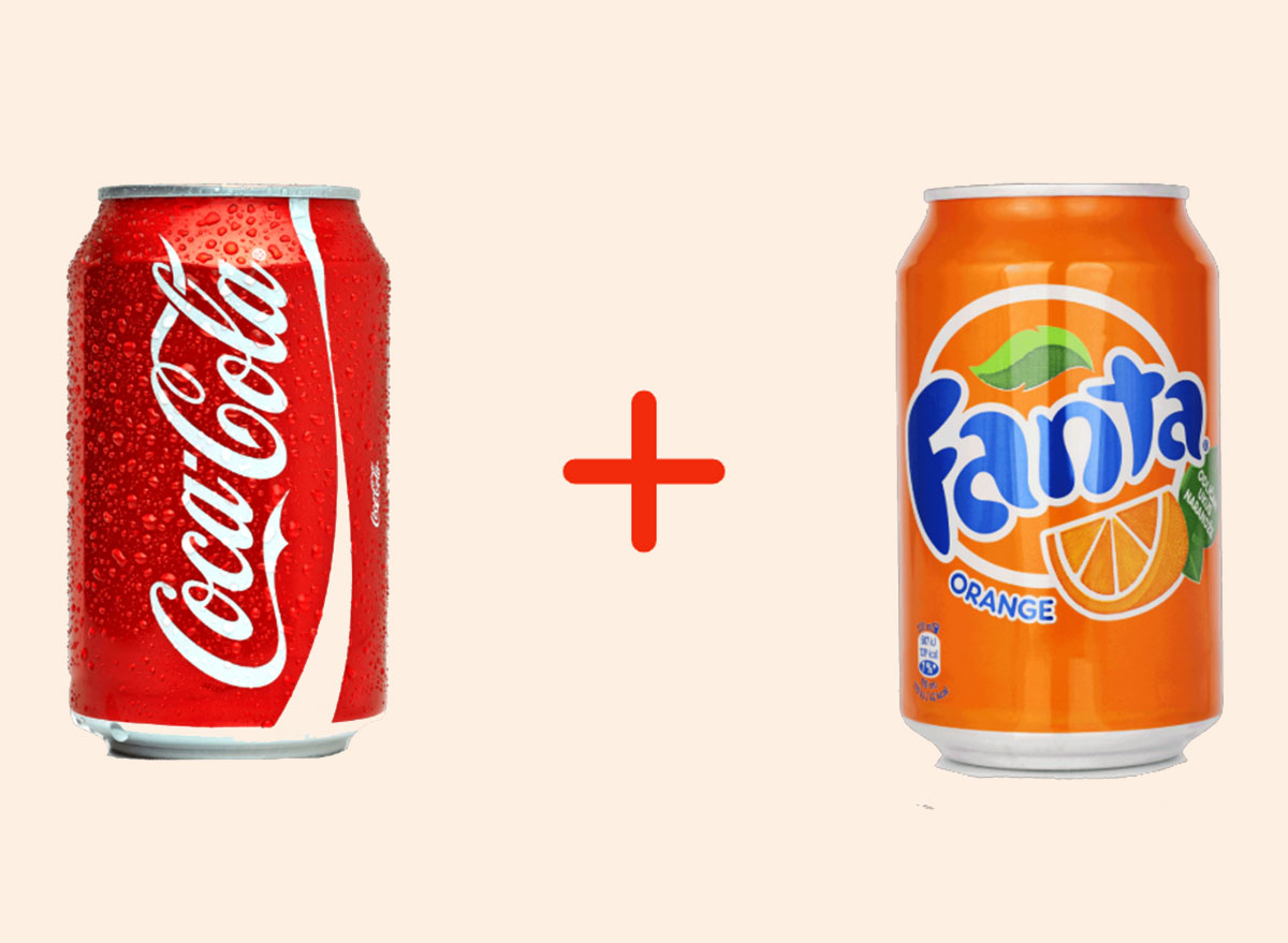 coke with orange fanta gross drink combo