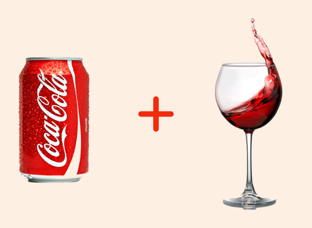 coke with red wine gross drink combo