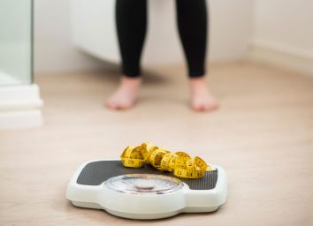 dont want to step on scale to weigh herself