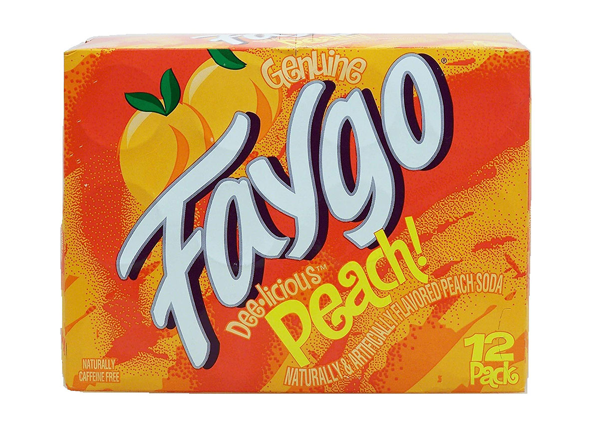 case of faygo peach soda