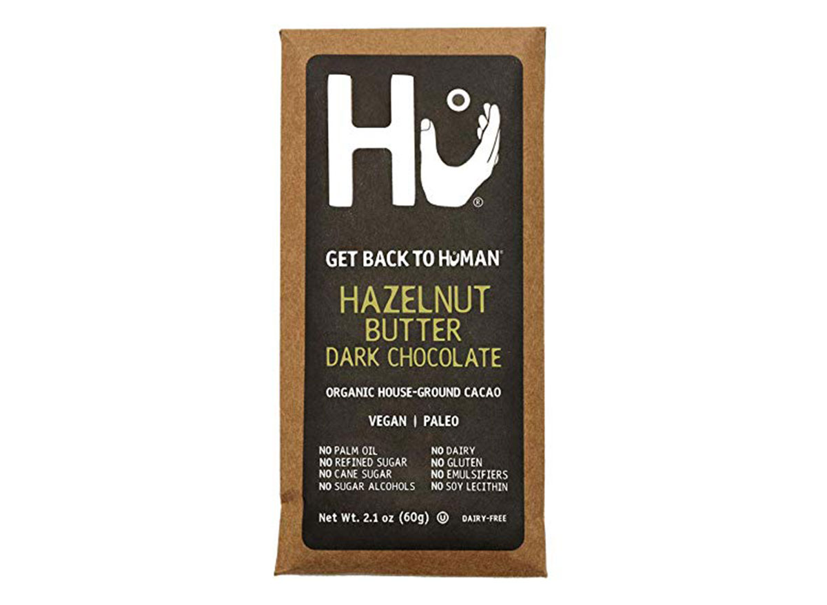 get back to human hazelnut butter dark chocolate bar