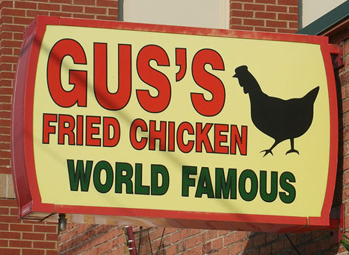 gus's world famous chicken front sign