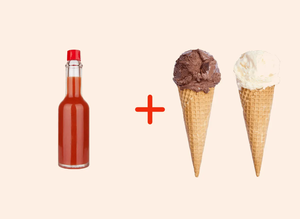 hot sauce with ice cream amazing food pairings