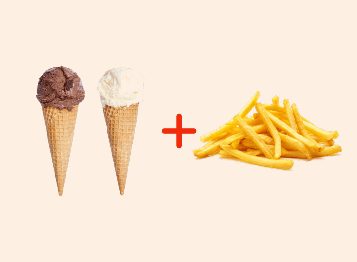 ice cream with fries amazing food pairings