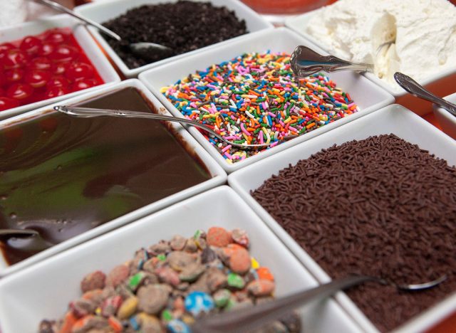 assorted ice cream toppings