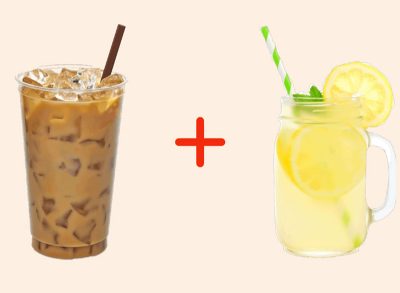 iced coffee with lemonade gross drink combo