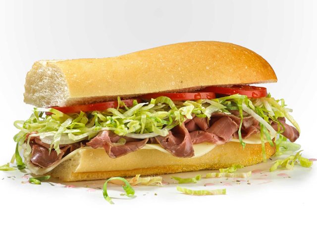 #6 roast beef provolone sandwich