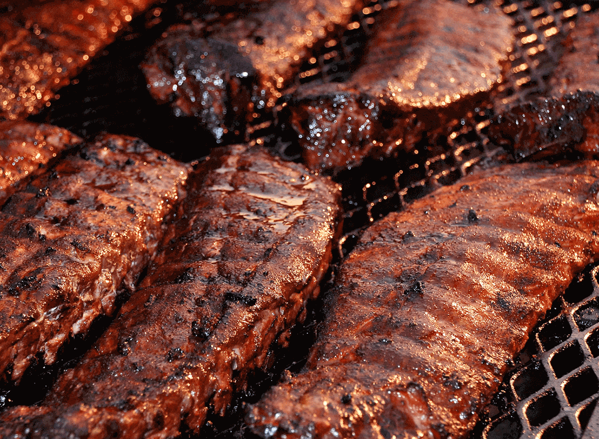 memphis dry rub ribs on big grill