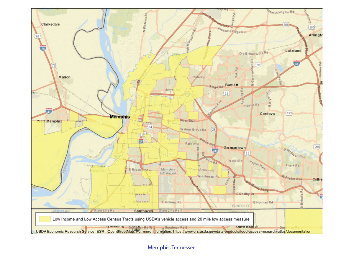 memphis tennessee low income map