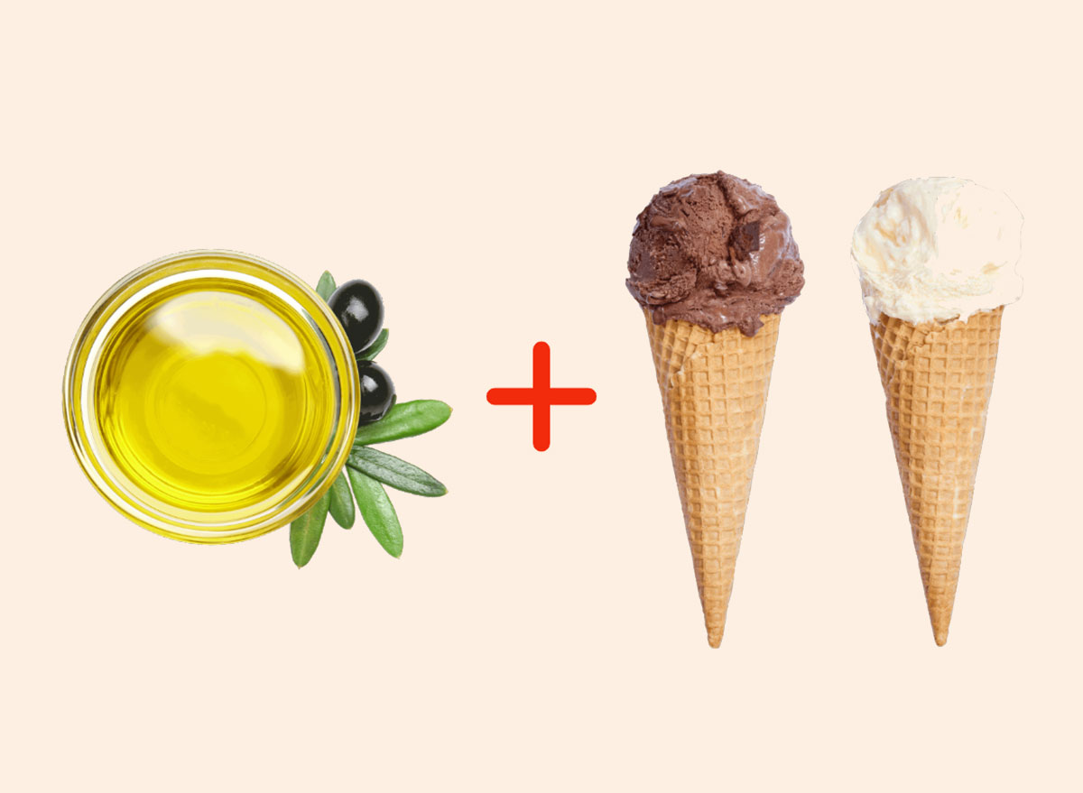 olive oil with ice cream amazing food pairings