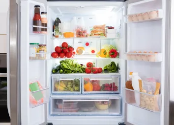 open fridge doors