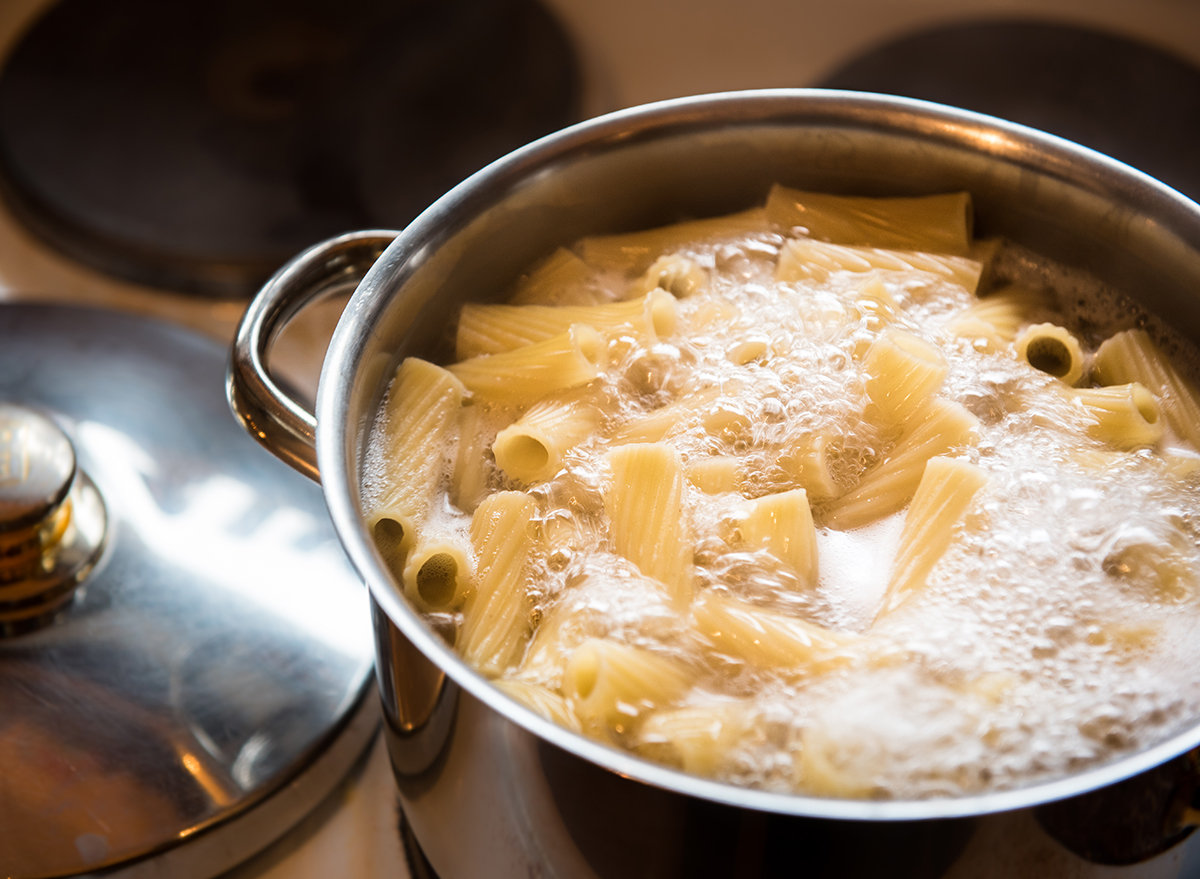 pasta boiling in pot