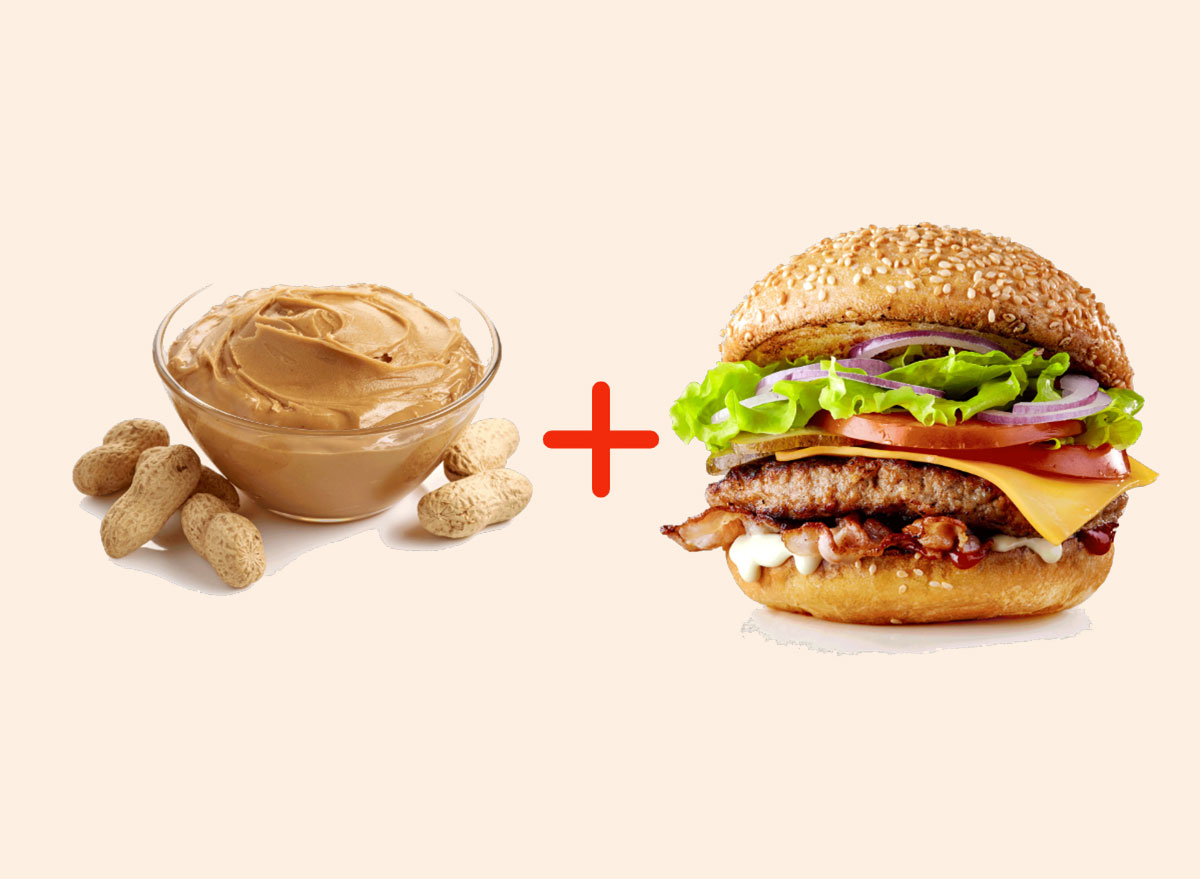 peanut butter with burger amazing food pairings