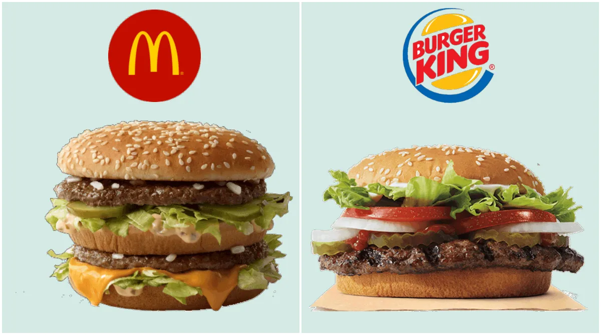 whopper burger vs big mac burger