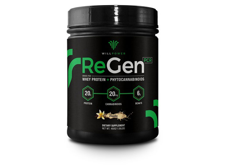 re gen vanilla whey protein phytocannabinoids - cbd products