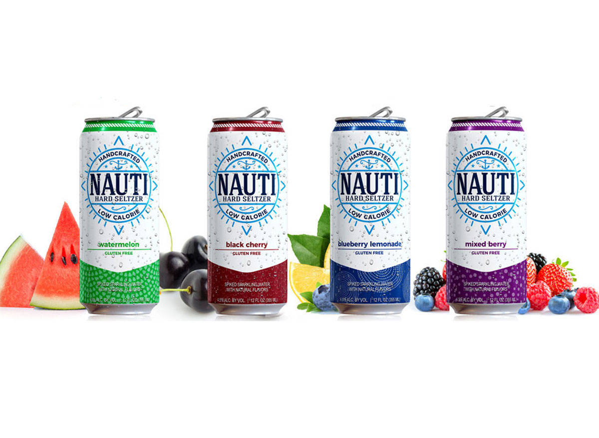 assorted nauti hard seltzer cans