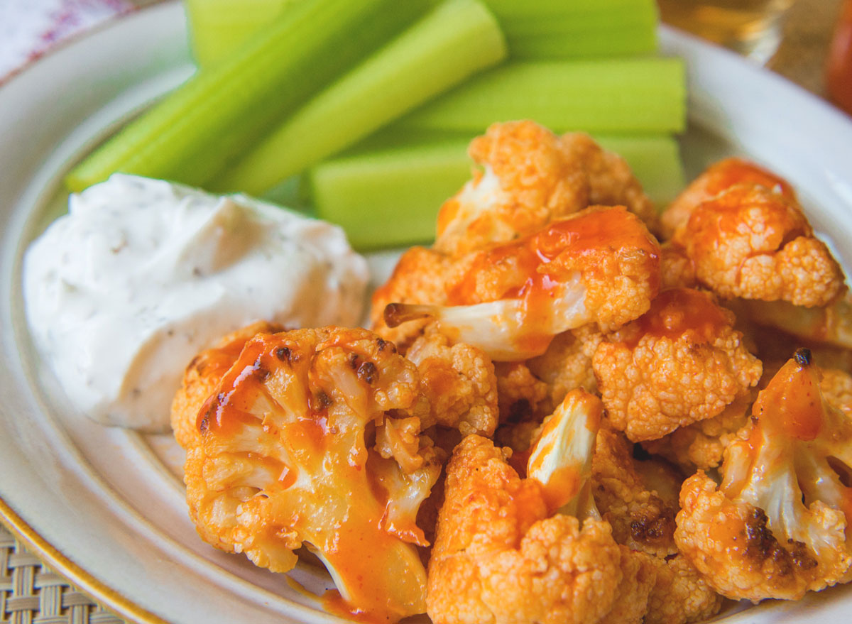 Buffalo cauliflower bites celery ranch