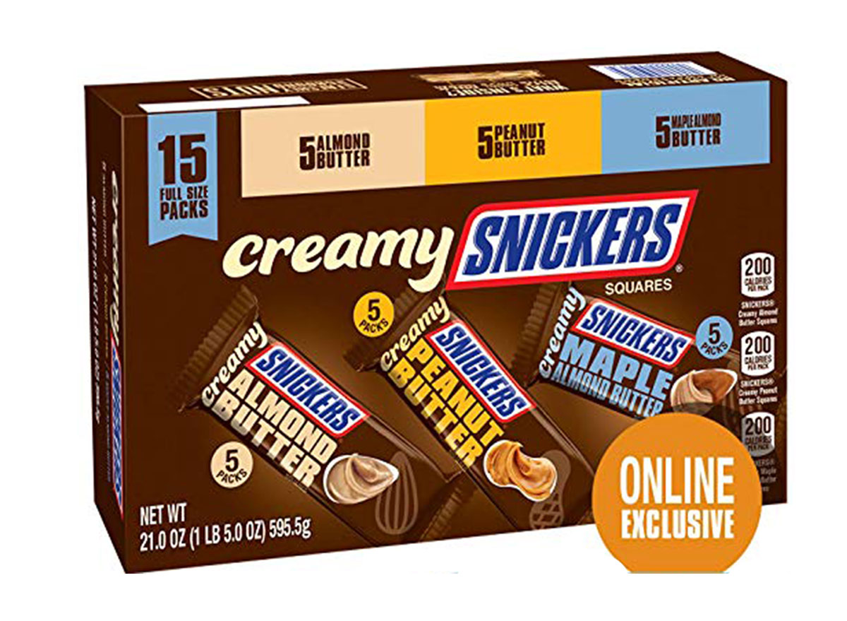 creamy snickers bars variety pack