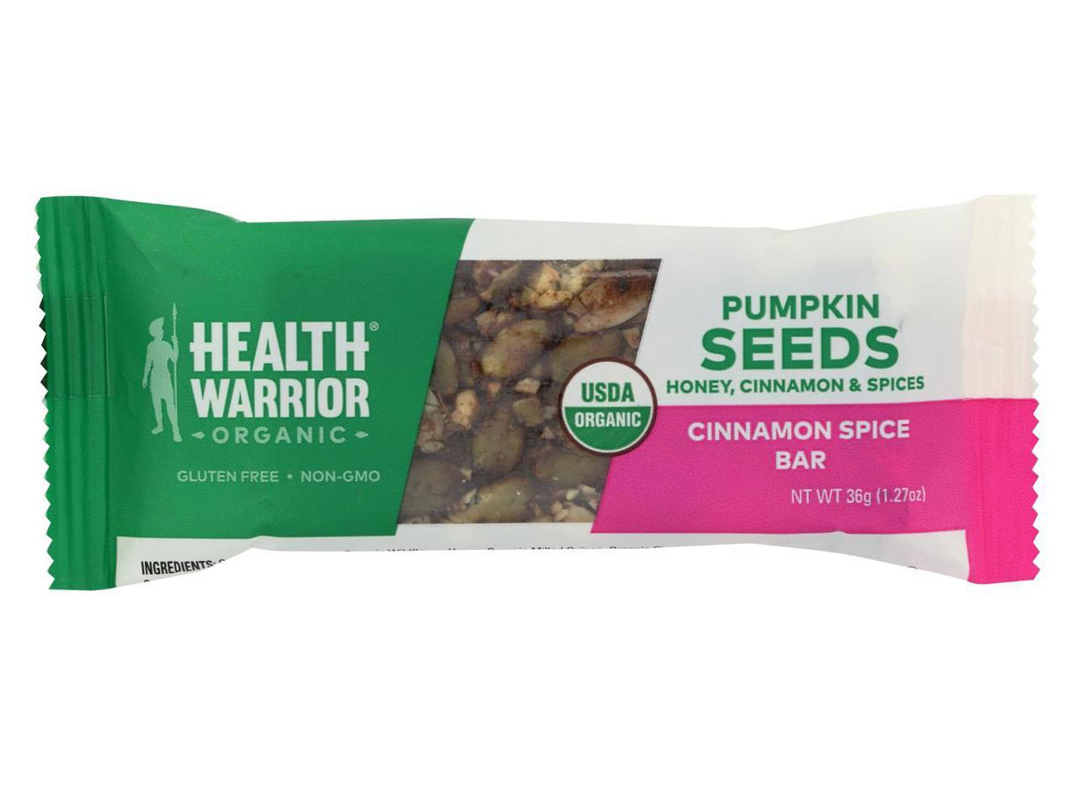 health warrior cinnamon spice plant based protein bar