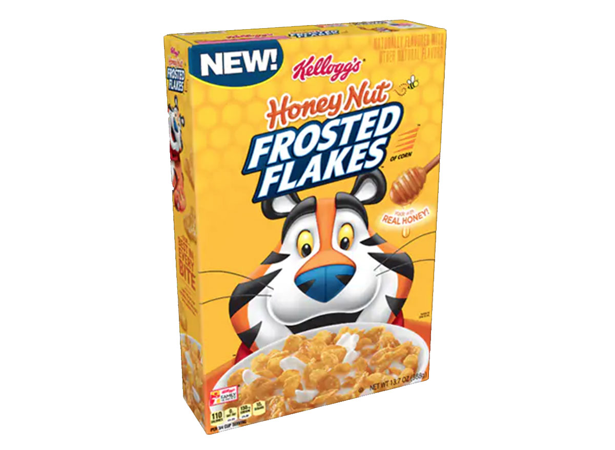 kellogs honey nut frosted flakes box