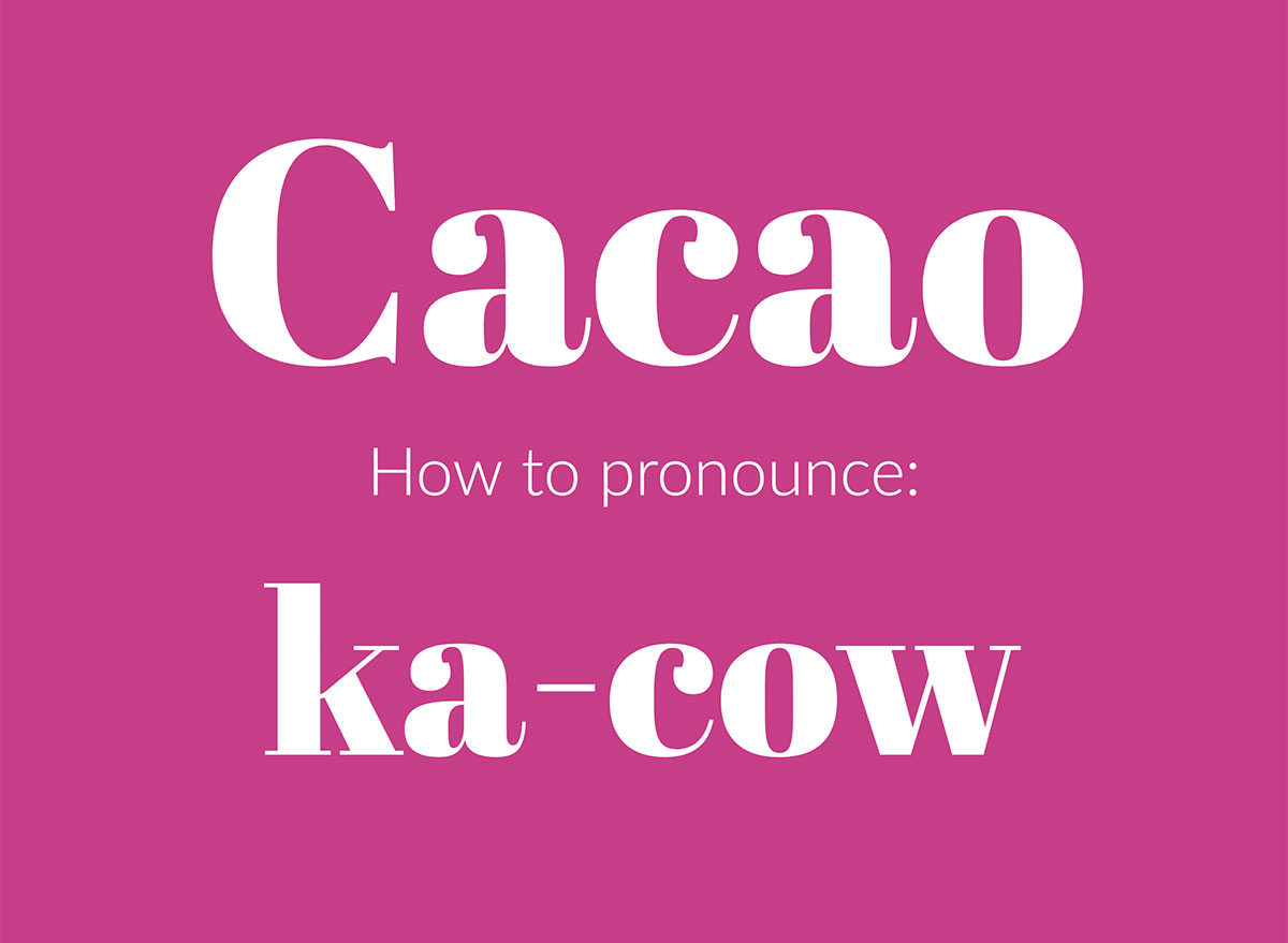 how to pronounce cacao graphic